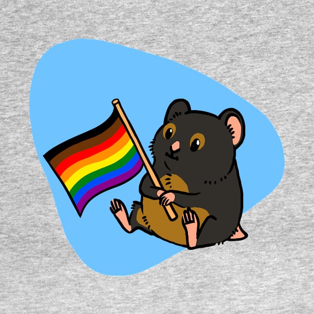 Hamster Pride People of color inclusive Pride flag by Sozki